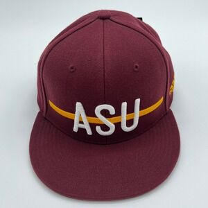 Adidas Arizona‎ State Sun Devils ASU Maroon Gold Flex Fit Hat Cap Mens